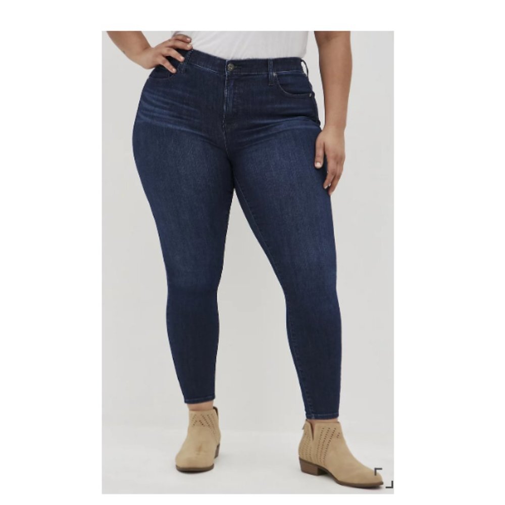 Torrid Women's Dark Wash Skull Pocket Skinny Jeans Size 16 Style 565828